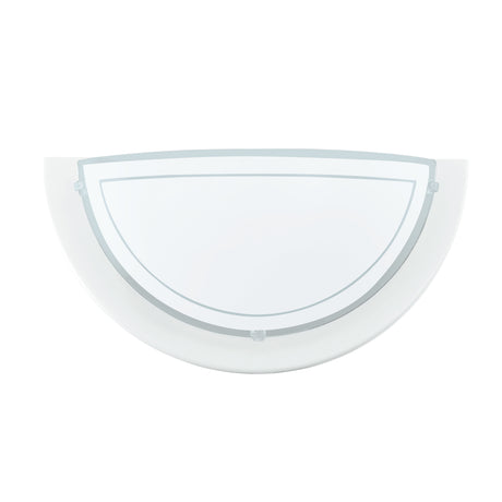 Eglo EU PLANET?1 Wall Light – White Steel with Painted Glass Shade, E27, Indoor Lighting