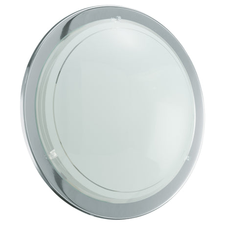 Eglo EU PLANET?1 Wall or Ceiling Light – Chrome Steel with Painted Glass Shade, E27, Indoor Lighting