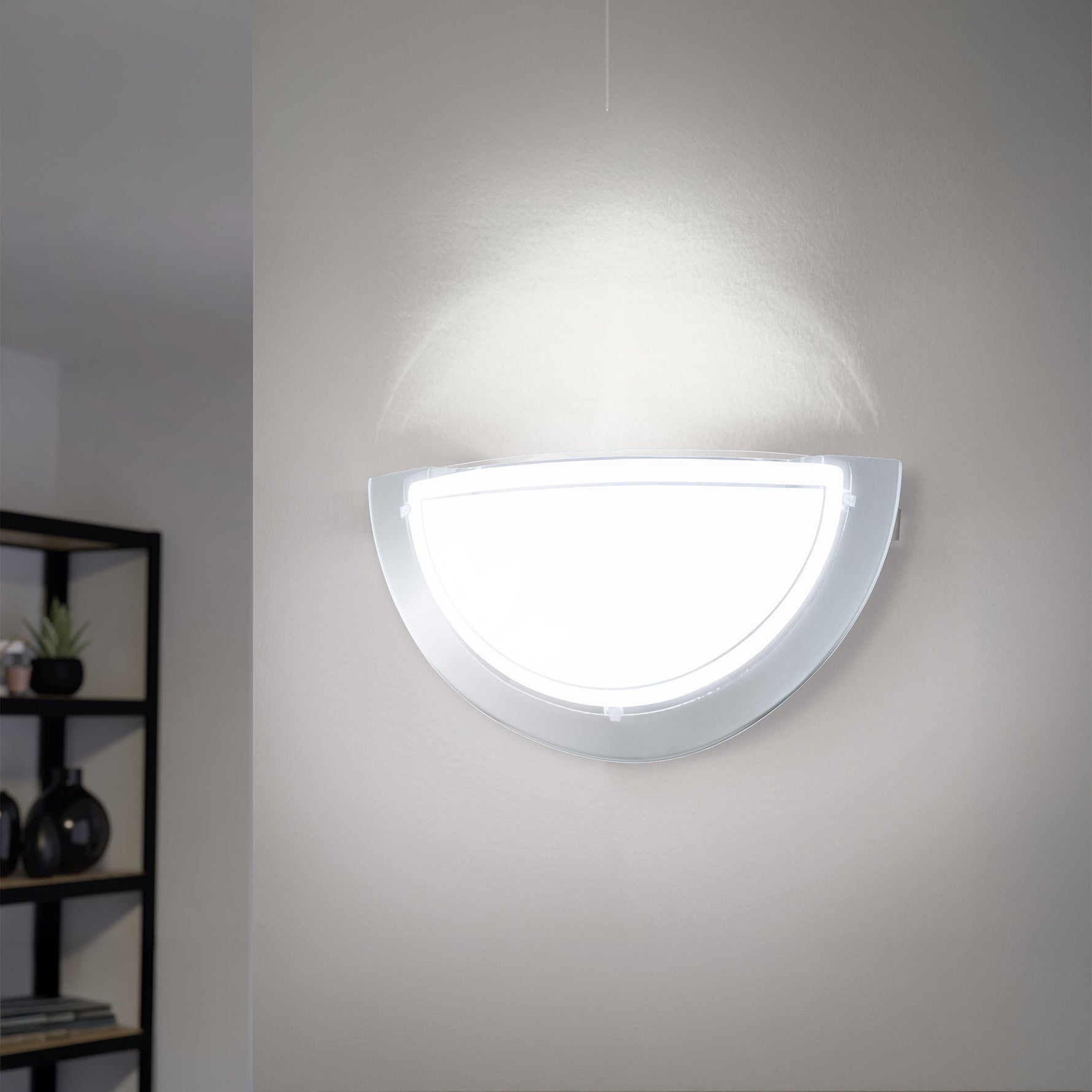 Eglo EU PLANET?1 Wall or Ceiling Light – Black Steel with Painted Glass Shade, E27, Indoor Lighting product image - Endon Lighting from First Light Direct with great prices and fast UK delivery