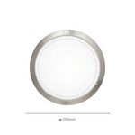 Eglo EU PLANET?1 Wall or Ceiling Light – Satin Nickel Steel with Painted Glass Shade, E27, Indoor Lighting