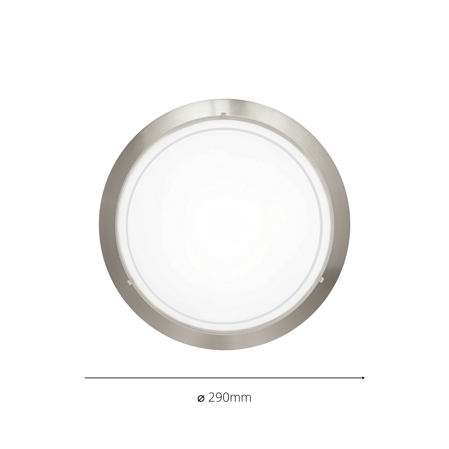 Eglo EU PLANET?1 Wall or Ceiling Light – Satin Nickel Steel with Painted Glass Shade, E27, Indoor Lighting