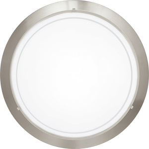 Eglo EU PLANET?1 Wall or Ceiling Light – Satin Nickel Steel with Painted Glass Shade, E27, Indoor Lighting