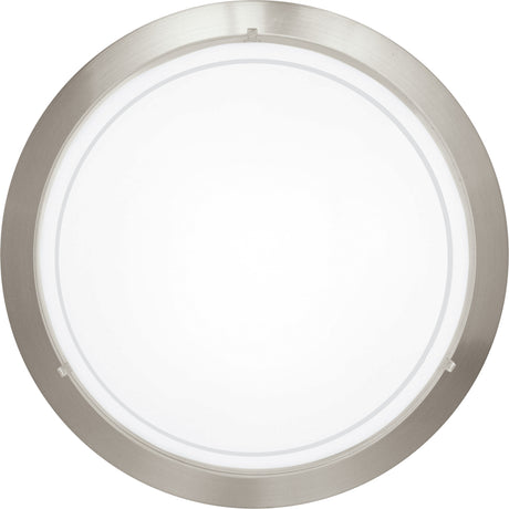 Eglo EU PLANET?1 Wall or Ceiling Light – Satin Nickel Steel with Painted Glass Shade, E27, Indoor Lighting