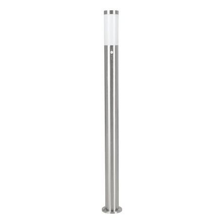 Eglo EU HELSINKI Path Light – Stainless Steel, Sensor Activated, E27, Outdoor Garden Bollard Lighting