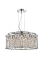 Elise 4Lt Pendant to Semi-Flush - Chrome Metal & Crystal
