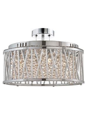 Elise 5Lt Pendant/Semi-Flush - Chrome & Crystal