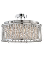 Elise 5Lt Pendant/Semi-Flush - Chrome & Crystal