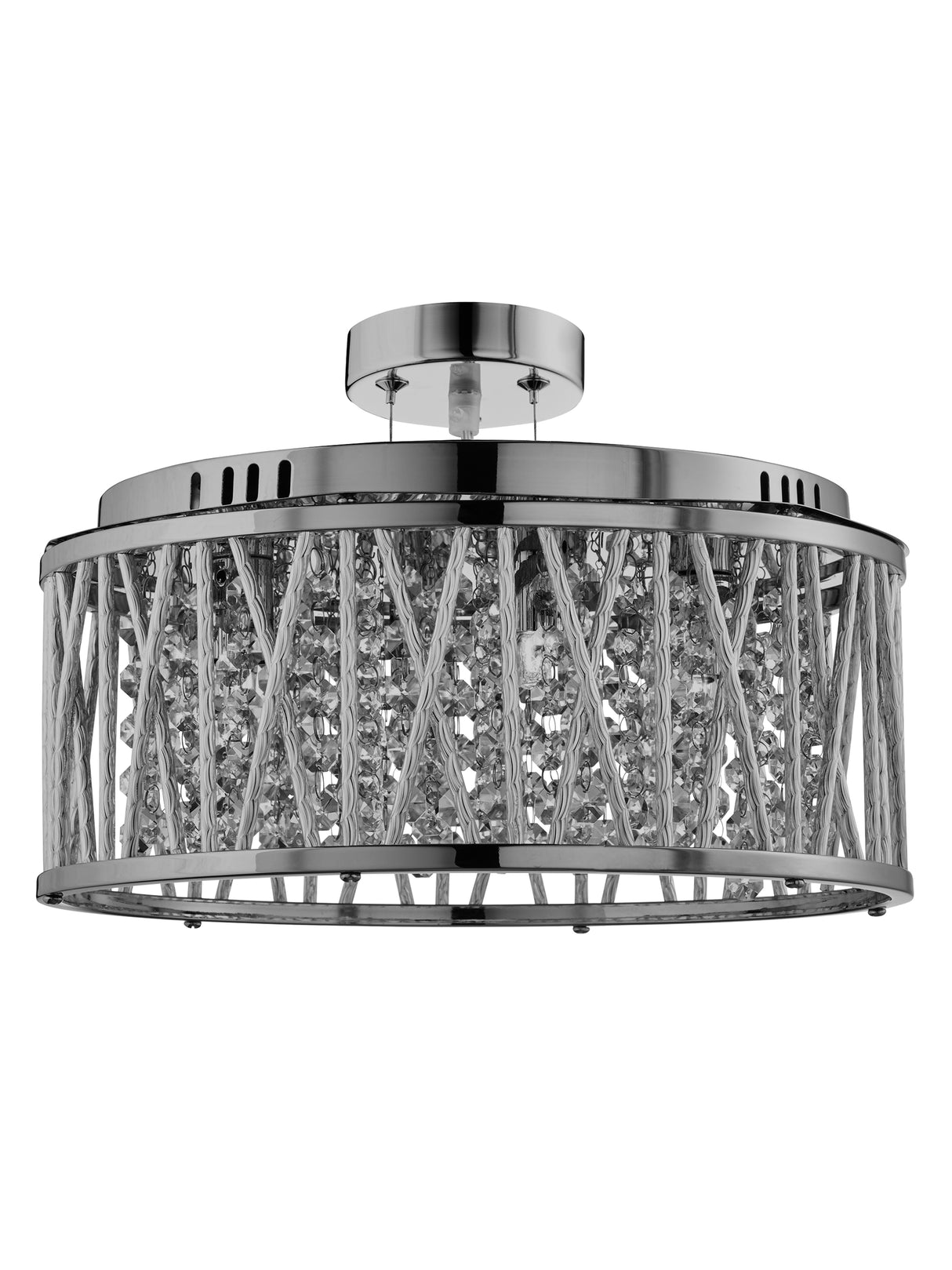 Searchlight Electric Elise 5Lt Pendant/Semi-Flush - Chrome & Crystal 8335-5CC