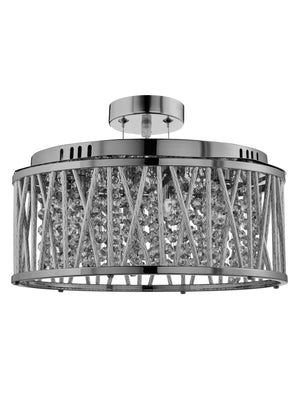 Searchlight Electric Elise 5Lt Pendant/Semi-Flush - Chrome & Crystal 8335-5CC