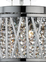 Searchlight Electric Elise 5Lt Pendant/Semi-Flush - Chrome & Crystal 8335-5CC