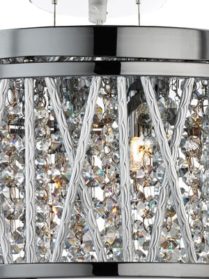 Searchlight Electric Elise 5Lt Pendant/Semi-Flush - Chrome & Crystal 8335-5CC