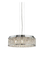 Elise 7Lt Pendant to Semi-Flush - Chrome Metal & Crystal