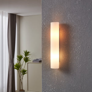 Eglo EU ZOLA Wall Light – Opal Glass Indoor Wall Lamp, E14, White Finish