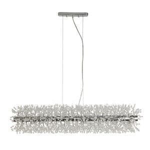 Searchlight Electric Sunburst 16Lt Bar Pendant - Chrome Metal & Glass Beads 83420-16CC