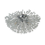 Searchlight Electric Sunburst 4Lt Flush - Chrome Metal & Glass Beads 83420-4CC