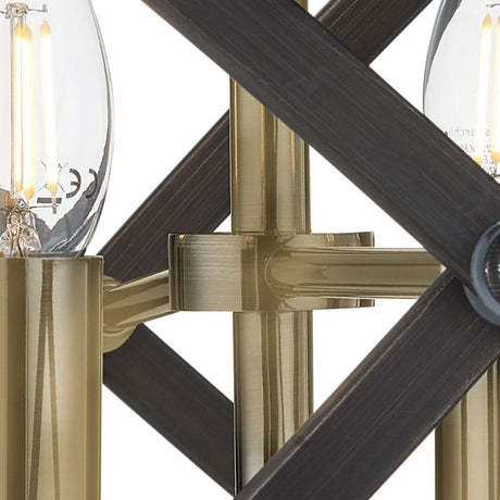 Searchlight Electric Hoopla 4Lt Semi-Flush - Bronze Metal 8344-4BZ