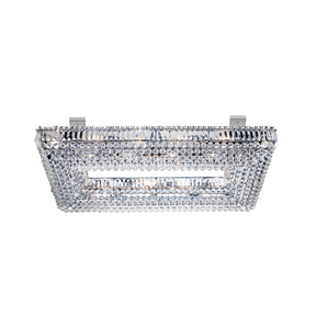 Vesuvius 26Lt Pendant  -   Chrome, Crystal Trim & Ball Drops