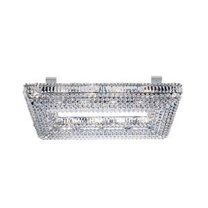 Vesuvius 26Lt Pendant  -   Chrome, Crystal Trim & Ball Drops
