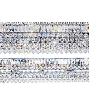 Searchlight Electric Vesuvius 26Lt Pendant  -   Chrome, Crystal Trim & Ball Drops 8382CC