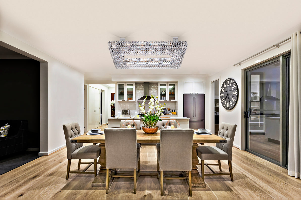 Searchlight Electric Vesuvius 26Lt Pendant  -   Chrome, Crystal Trim & Ball Drops 8382CC