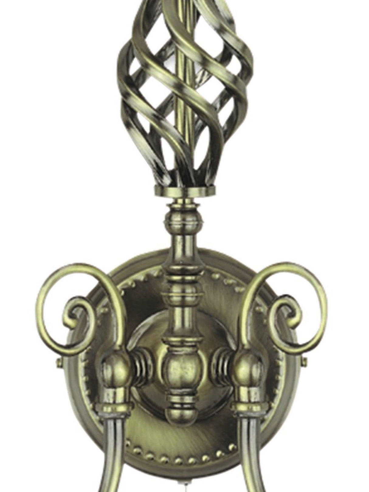 Searchlight Electric Zanzibar 2Lt Wall Light - Antique Brass Metal 8392-2