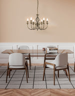 Searchlight Electric Zanzibar 6Lt Pendant - Antique Brass Metal 8396-6