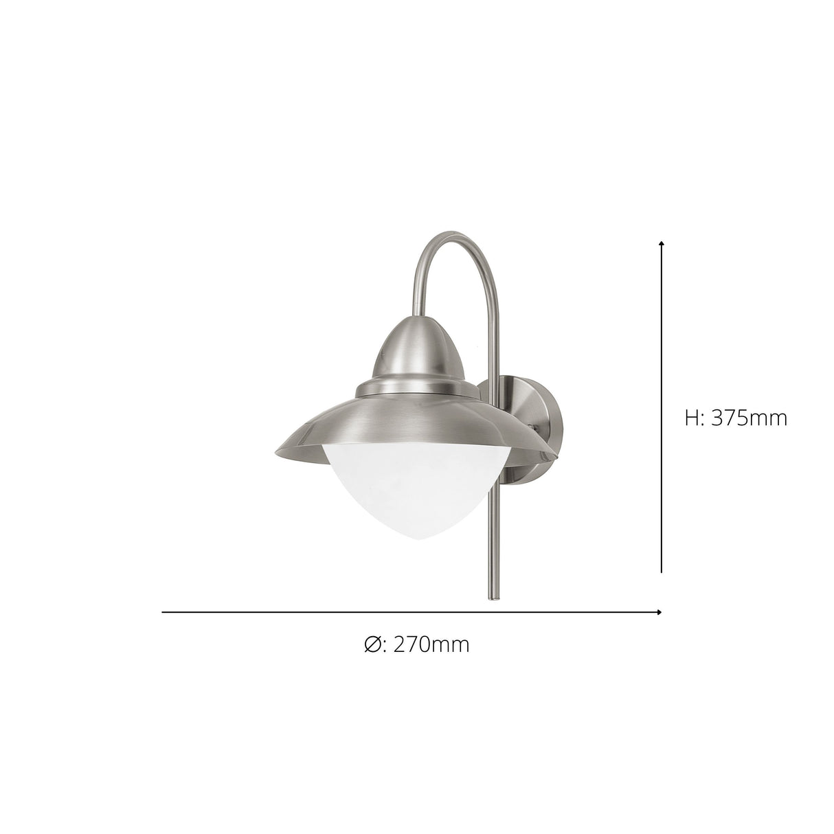 Eglo EU Sidney Stainless Steel Classic Outdoor Wall Light