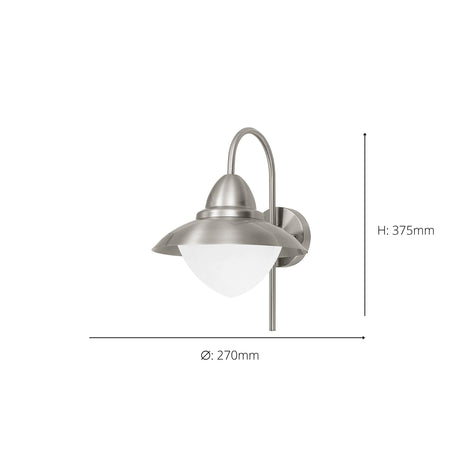 Eglo EU Sidney Stainless Steel Classic Outdoor Wall Light
