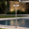 Eglo EU Sidney Stainless Steel Classic 3-Light Outdoor Floor Lamp