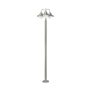 Eglo EU Sidney Stainless Steel Classic 3-Light Outdoor Floor Lamp