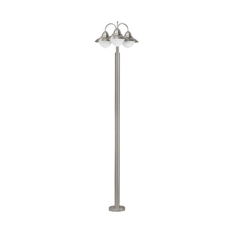 Eglo EU Sidney Stainless Steel Classic 3-Light Outdoor Floor Lamp