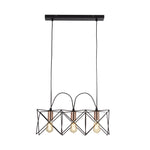 Anthea 3Lt Pendant - Black Metal & Copper
