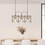 Searchlight Electric Anthea 3Lt Pendant - Black Metal & Copper 8413-3BK