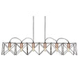 Anthea 6Lt Pendant - Black Metal & Copper