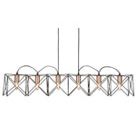 Anthea 6Lt Pendant - Black Metal & Copper