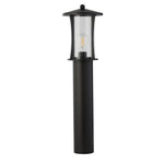 Searchlight Electric Pagoda Outdoor Post - Black Metal & Clear Glass 8478-730