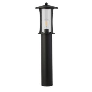 Searchlight Electric Pagoda Outdoor Post - Black Metal & Clear Glass 8478-730