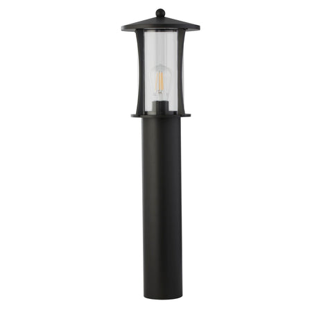 Searchlight Electric Pagoda Outdoor Post - Black Metal & Clear Glass 8478-730