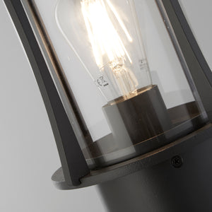 Searchlight Electric Pagoda Outdoor Post - Black Metal & Clear Glass 8478-730