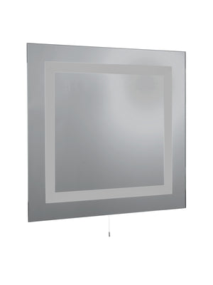 Searchlight Electric Bathroom LED Rectangular Mirror  -  Mirrored Glass, IP44 8510