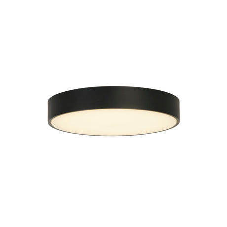 Palma LED Flush, Black Polycarbonate with White Diffuser