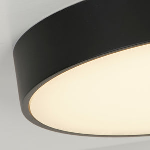 Searchlight Electric Palma LED Flush, Black Polycarbonate with White Diffuser 85431BK