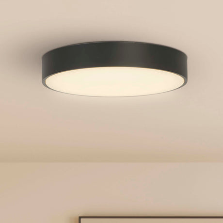 Searchlight Electric Palma LED Flush, Black Polycarbonate with White Diffuser 85431BK