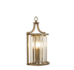 Victoria Wall Light - Antique Brass Metal & Clear Crystal