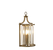 Victoria Wall Light - Antique Brass Metal & Clear Crystal