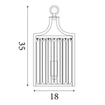 Searchlight Electric Victoria Wall Light - Antique Brass Metal & Clear Crystal 8571AB