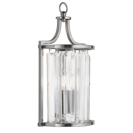 Victoria  Wall Light  - Chrome Metal & Clear Crystal