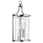 Searchlight Electric Victoria  Wall Light  - Chrome Metal & Clear Crystal 8571CC