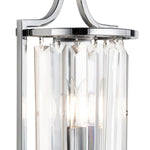 Searchlight Electric Victoria  Wall Light  - Chrome Metal & Clear Crystal 8571CC