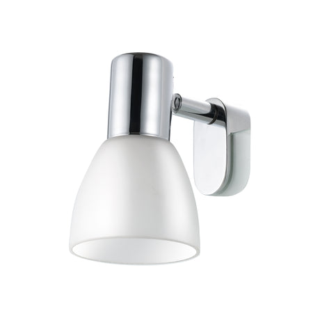 Eglo EU STICKER Mirror Light – Chrome, Opal Glass, E14, Bathroom Vanity Lighting